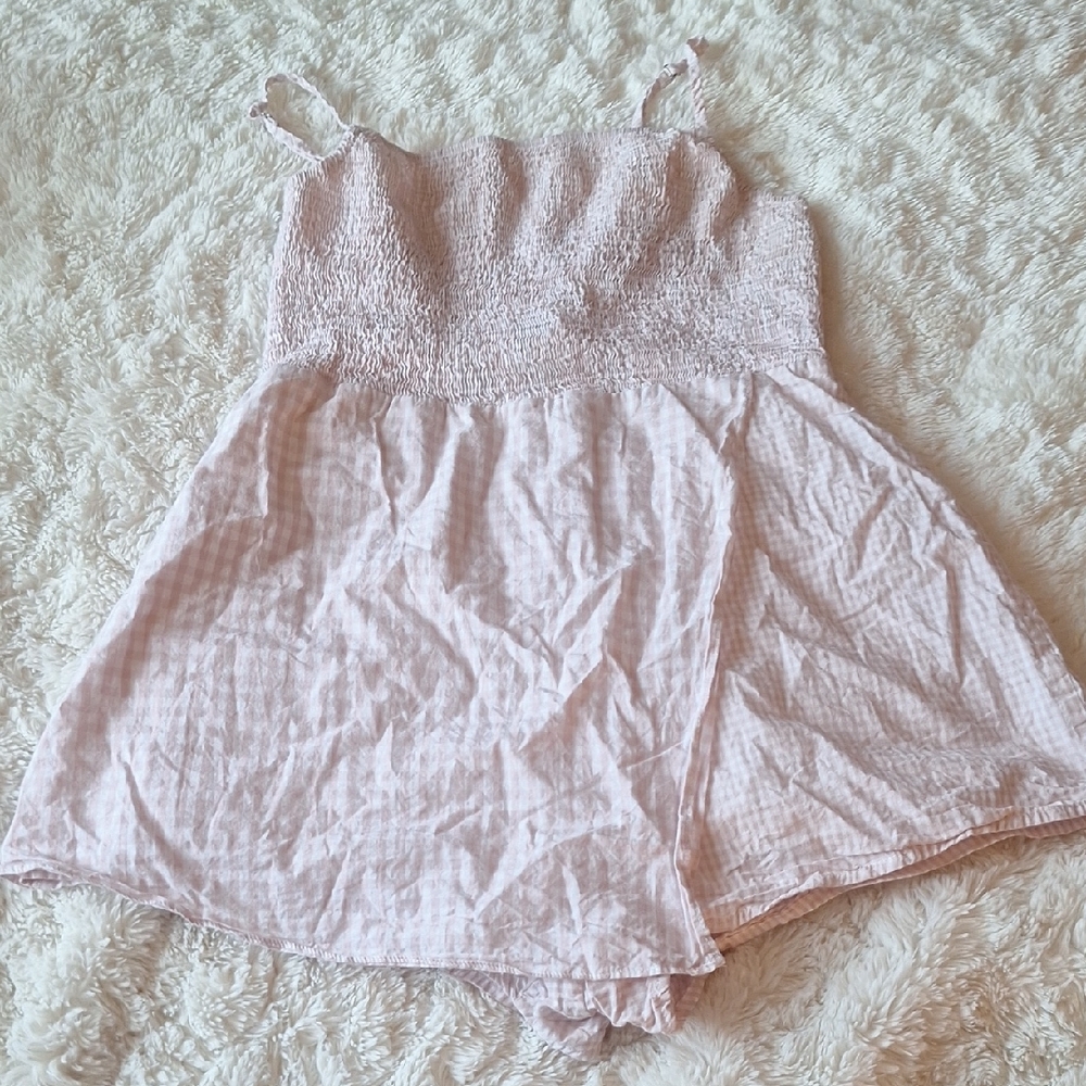 Urban Outfitters Adorable Pink Short Romper with Romantic Details Size M